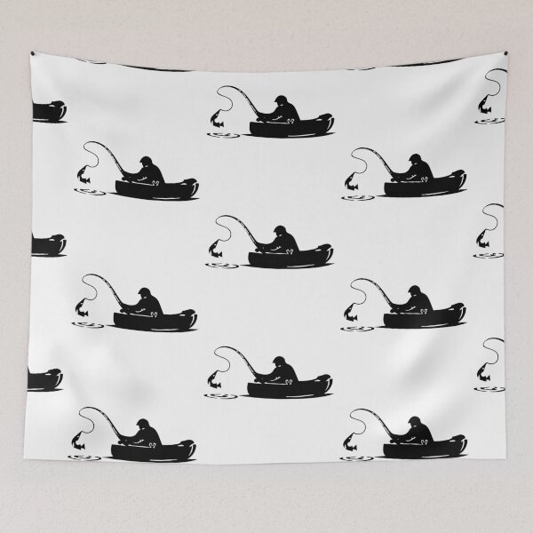 Item preview, Love Fishing Born to go fishing Forced to work Fisherman Stick Figure Holding Fish Bones I love Fishing Art Design Happy Apparel Essential Inspiration Joy Mood Funny designed and sold by DesignByHeartUK.