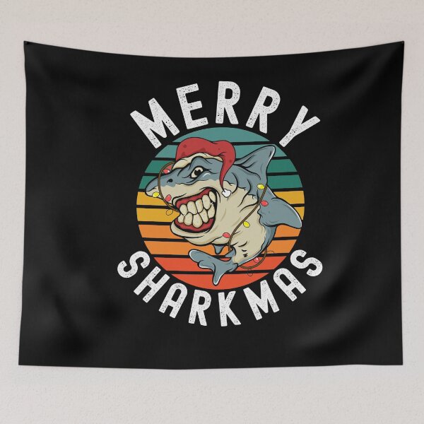 Item preview, Merry Sharkmas Funny Shark Xmas Fish designed and sold by Club7Studios.