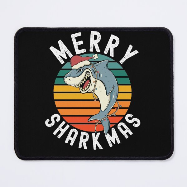 Item preview, Merry Sharkmas Funny Shark Xmas Fish designed and sold by Club7Studios.
