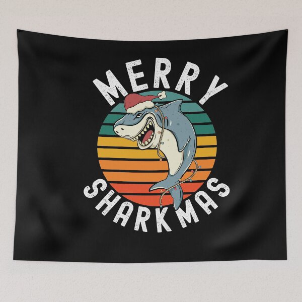 Item preview, Merry Sharkmas Funny Shark Xmas Fish designed and sold by Club7Studios.