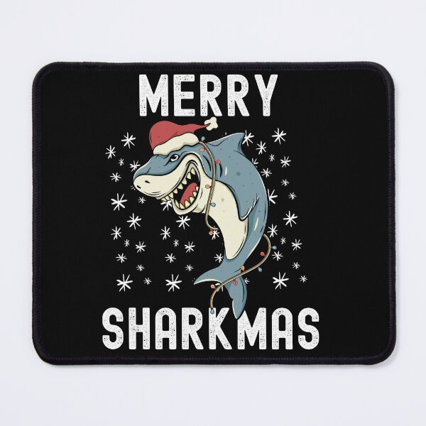 Item preview, Merry Sharkmas Funny Shark Xmas Fish designed and sold by Club7Studios.