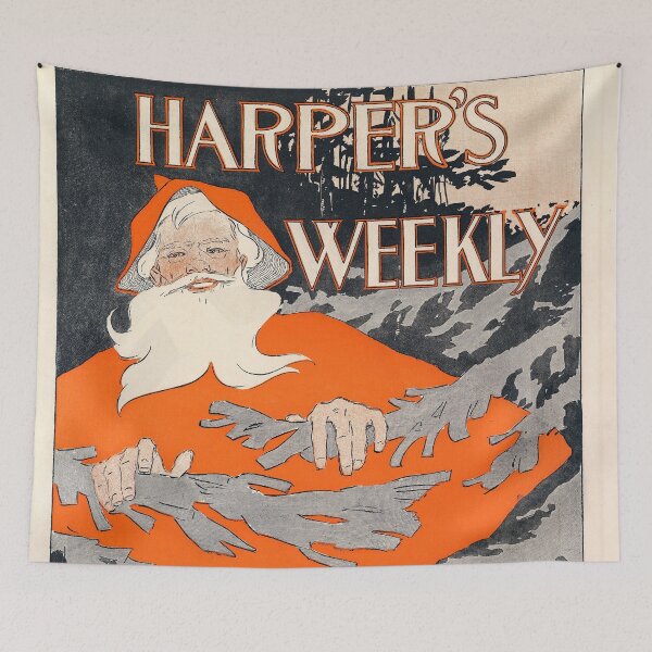 Item preview, Vintage Christmas Magazine Cover from Harper's Weekly (1894) designed and sold by Douglas E. Welch Design and Photography.