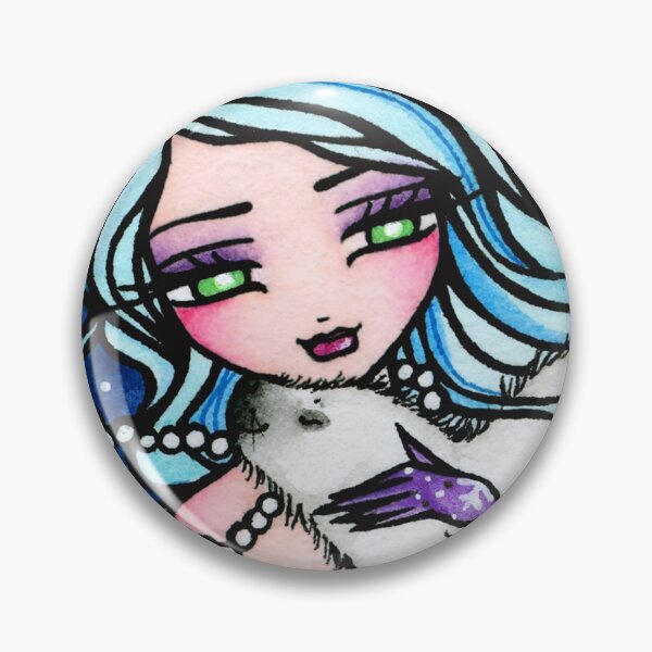 Item preview, Blue Hair Mermaid and Baby Seal Whimsical Art designed and sold by hannahlynnart.