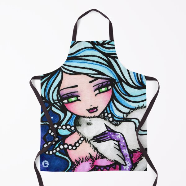 Item preview, Blue Hair Mermaid and Baby Seal Whimsical Art designed and sold by hannahlynnart.