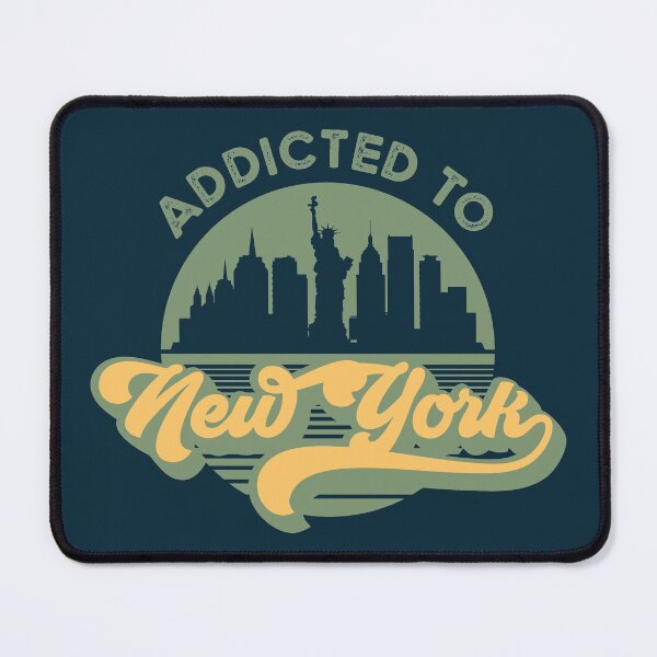 Item preview, ADDICTED TO NEW YORK CITY SKYLINE USA CITYSCAPE NYC LANDMARK RETRO SUNSET designed and sold by zenturtlemerch.