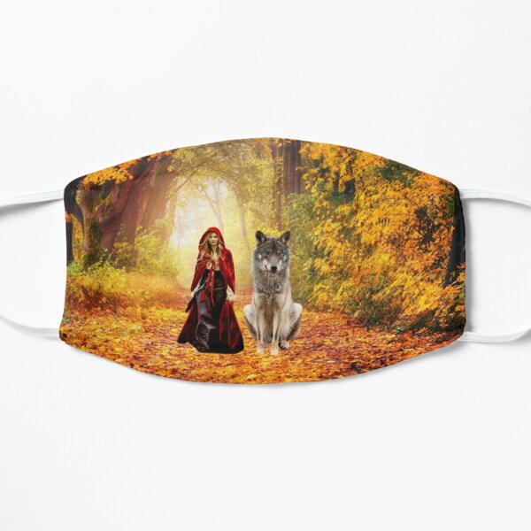 Little Red Riding - Little Red Riding Design - Little Red Riding cute Flat Mask