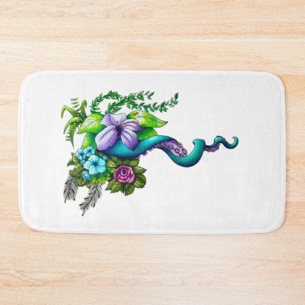 Item preview, Floral Octopus Tattoo Inspired Illustration designed and sold by ErringtonArts.