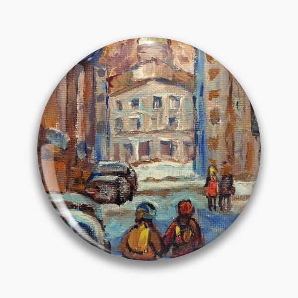 Item preview, MCGILL UNIVERSITY MONTREAL WINTER SCENE WITH STUDENTS  designed and sold by Carole  Spandau.
