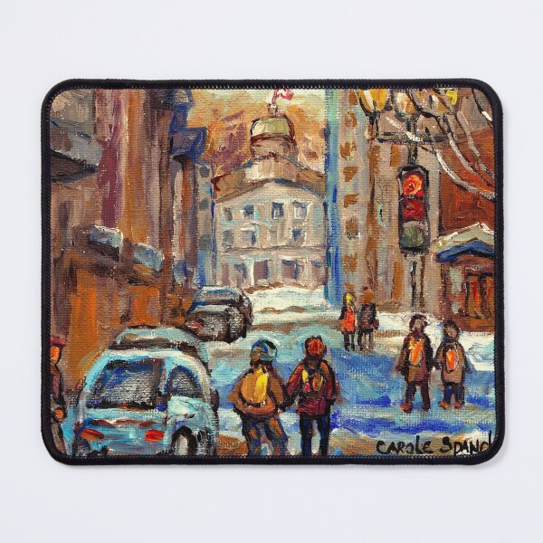 Item preview, MCGILL UNIVERSITY MONTREAL WINTER SCENE WITH STUDENTS designed and sold by Carole Spandau.