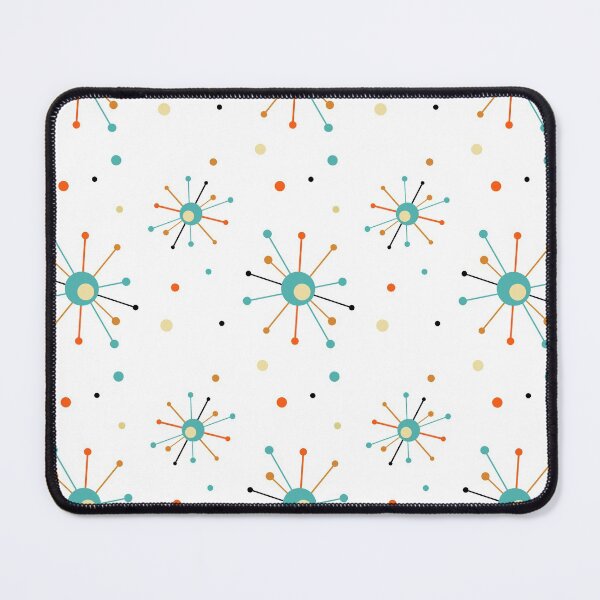 Item preview, Atomic Age Teal Orange Black Starburst Pattern designed and sold by Orchard Berry.