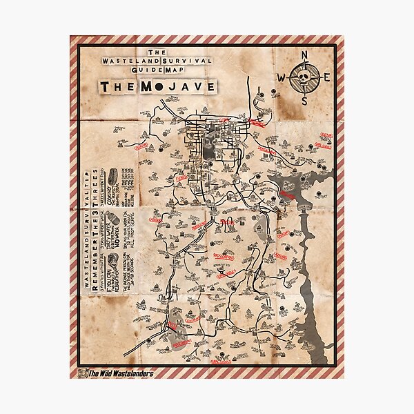 Item preview, The Mojave - Guide Map designed and sold by Wild Wastelanders.