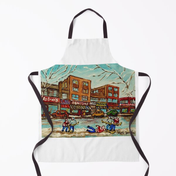 Item preview, MONTREAL WINTER SCENE QUEEN MARY ROAD VINTAGE STREET HOCKEY SCENEN designed and sold by Carole Spandau.