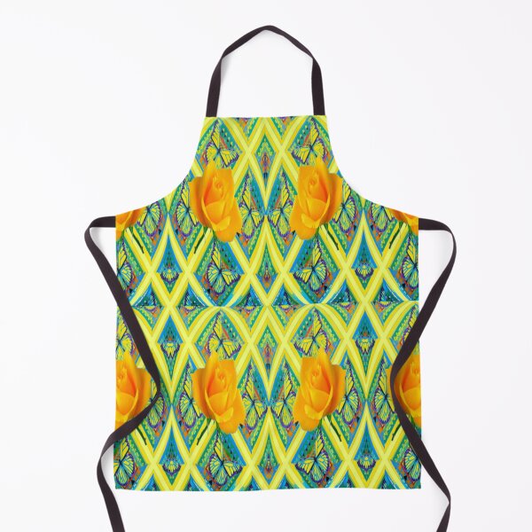 Item preview, YELLOW ROSE GARDEN BUTTERFLY ABSTRACT ART PATTERNS designed and sold by sharlesart.