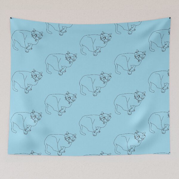 Item preview, Cool Cat Line Work Illustration designed and sold by HFGjewels.
