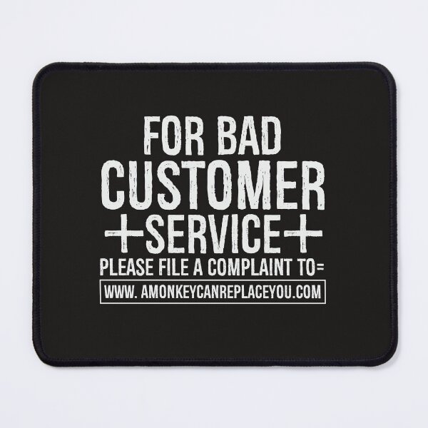 Item preview, real bad customer serivice designed and sold by quotefactory.