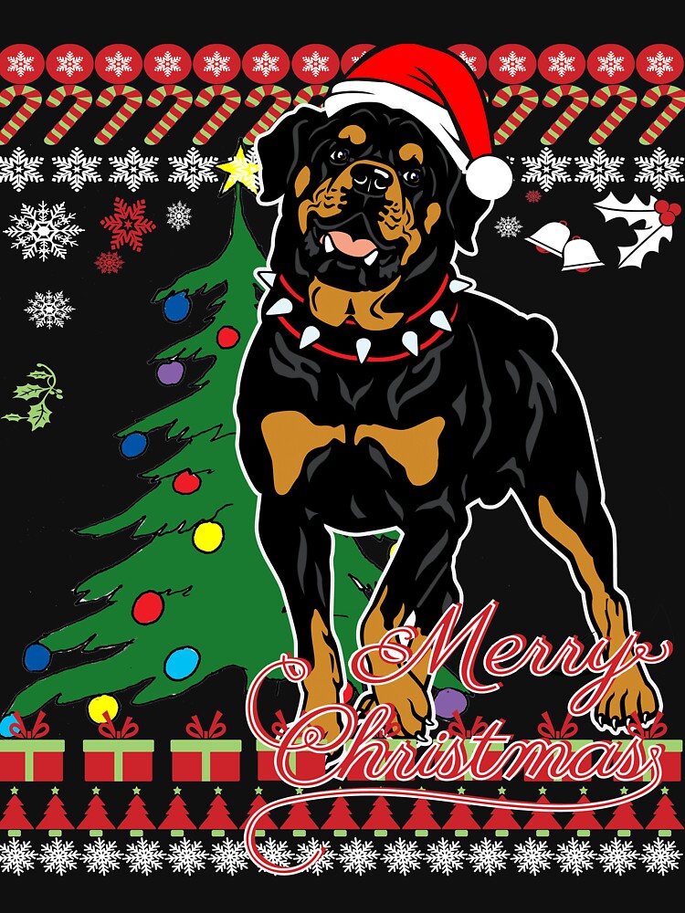 Discover Ugly Christmas Sweater For Rottweiler Dog Lover Xmas Gift - Ladies T Shirt Long Sleeve T-Shirt