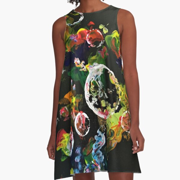 Happy Bubbles - Redbubble Fashion and Home Accessories by Winnie Tam A-Line Dress