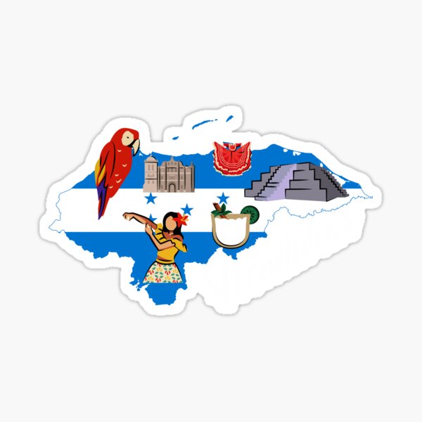 Item preview, Honduras Map | Catrachos Parrot Honduras travel designed and sold by footlak7.
