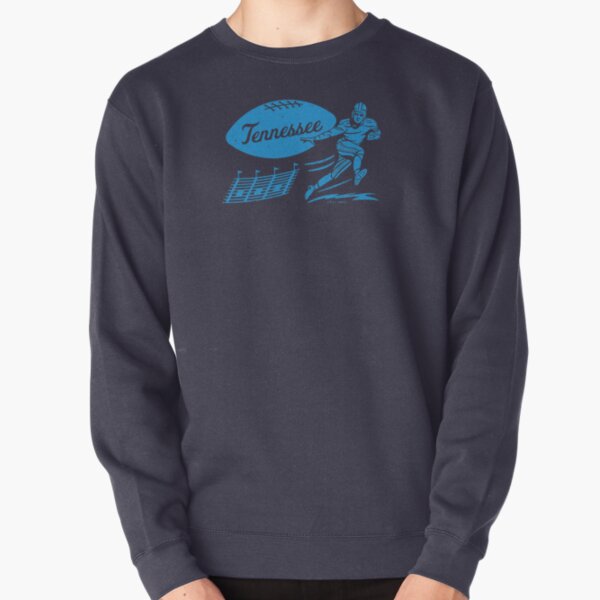 deadmansupplyco Vintage Football - Tennessee Titans (Blue Titans Wordmark) Crewneck Sweatshirt