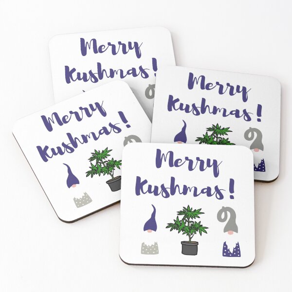 Item preview, Merry Kushmas High Funny Gnomes Christmas Blue designed and sold by smokelikeagirl.