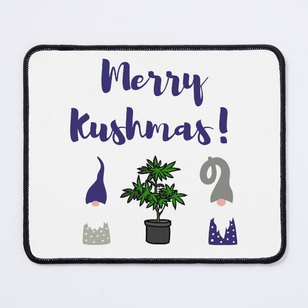 Item preview, Merry Kushmas High Funny Gnomes Christmas Blue designed and sold by smokelikeagirl.