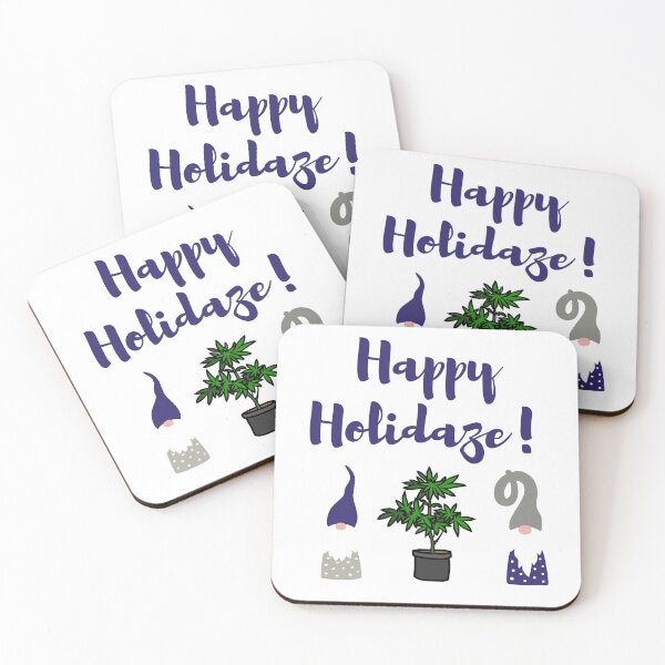 Item preview, Happy Holidaze High Funny Gnomes Christmas Blue designed and sold by smokelikeagirl.