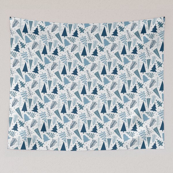 Item preview, Christmas Tree Farm Navy Blue designed and sold by saltedvinegar.