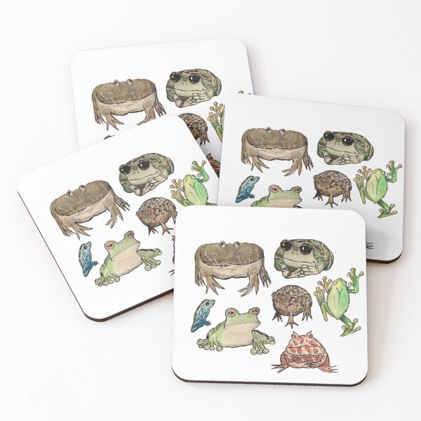 Item preview, Grumpy watercolor frogs designed and sold by micahguest.