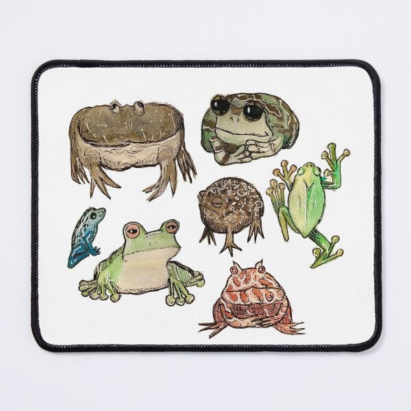Item preview, Grumpy watercolor frogs designed and sold by micahguest.