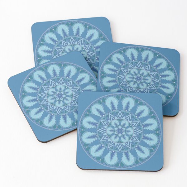 Item preview, Blue Christmas Mandala  designed and sold by OwlBeeDesigns.