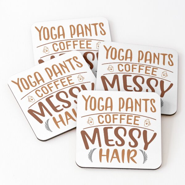 Item preview, Yoga Pants Coffee Messy Hair - Trendy Design For Yoga, Coffee and Messy Hair Lovers designed and sold by Prince - Bestseller ★★★★★.