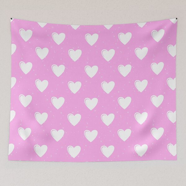 Item preview, Pastel Pink Heart Print designed and sold by Lylabean22.