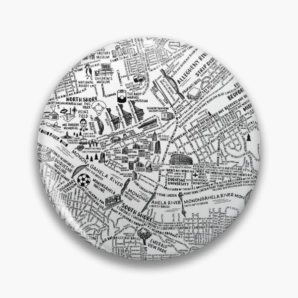 Item preview, Pittsburgh Street Map  designed and sold by fiberandgloss.