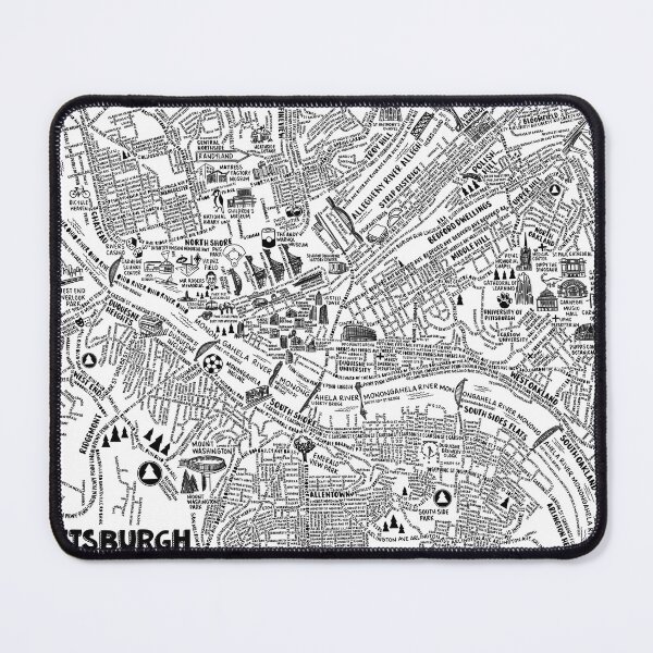 Item preview, Pittsburgh Street Map  designed and sold by fiberandgloss.