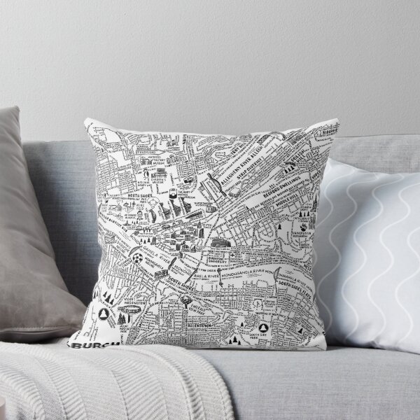Item preview, Pittsburgh Street Map  designed and sold by fiberandgloss.