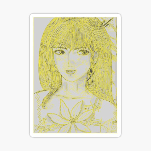 "WAIFU FLOWER ANIME MANGA" Sticker by ElioEvang | Redbubble