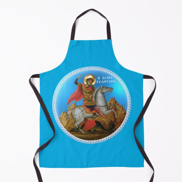 Item preview, Saint George Greek Key Blue White designed and sold by Yiorgos Designs.