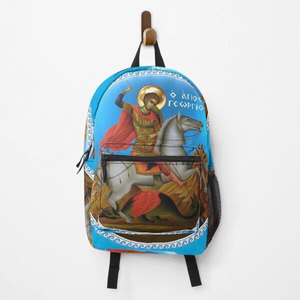 Item preview, Saint George Greek Key Blue White designed and sold by Yiorgos Designs.