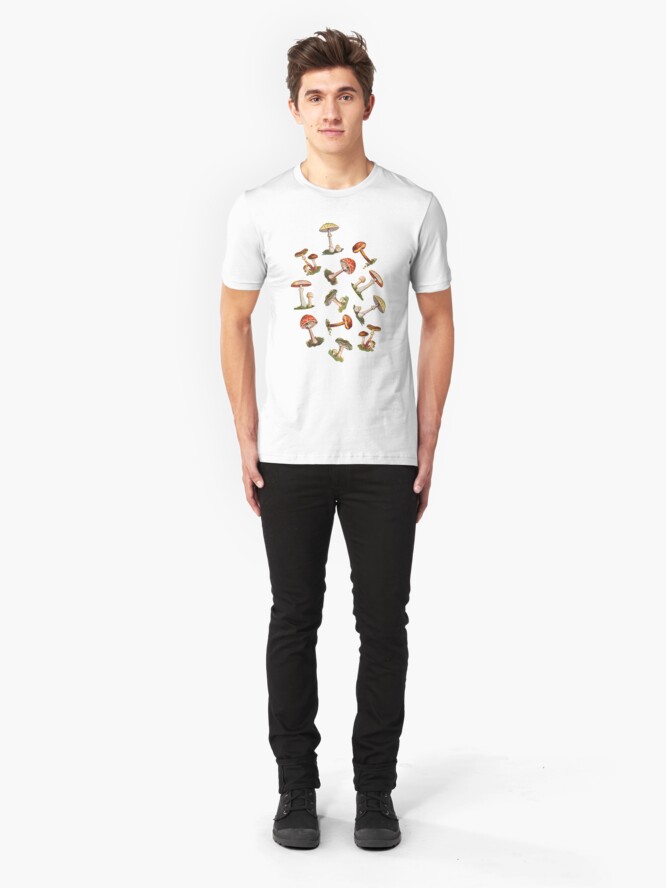 Alternate view of Mushrooms Slim Fit T-Shirt