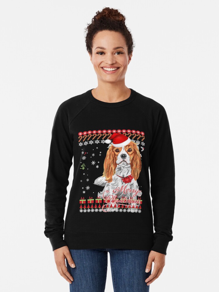 cavalier king charles spaniel christmas sweater