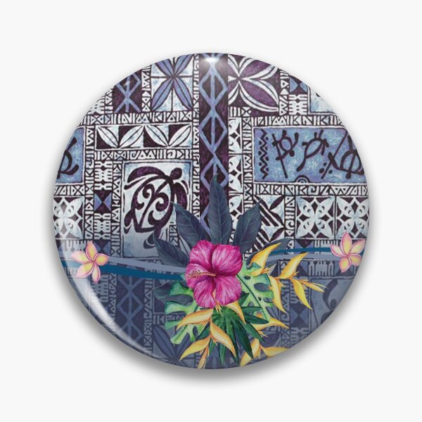 Item preview, Blue Hawaiian Tapa and Heliconia designed and sold by J Marielle Designs.