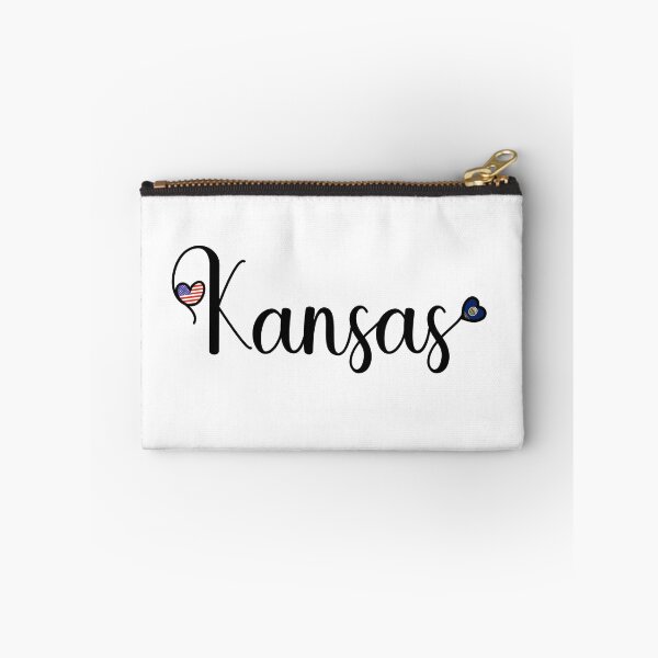 Item preview, I Love Kansas - Kansas Script With Heart Shaped Flags designed and sold by molamode.