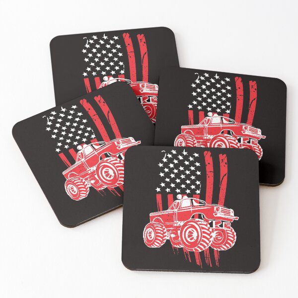 Item preview, Patriotic American Monster Truck Tricks Stunts Wheelies designed and sold by MagicSD Designs.