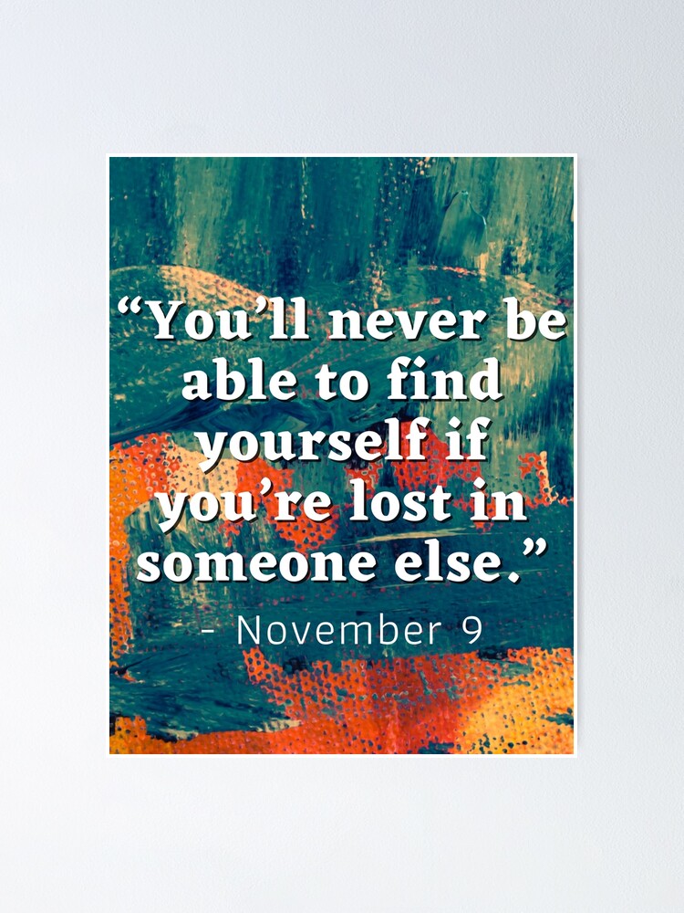 Poster for Sale avec l'œuvre « Colleen Hoover - Citation du 9 novembre » de  l'artiste Singinglover