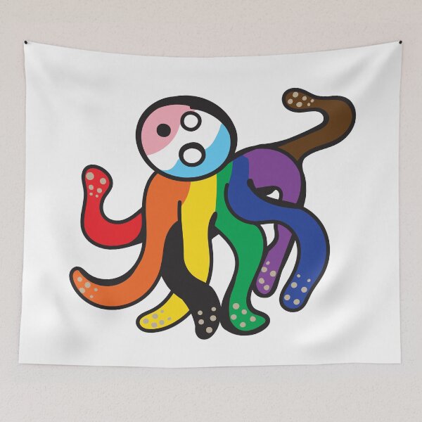Item preview, Pridetopus the Pride Octopus designed and sold by BiOurPride.