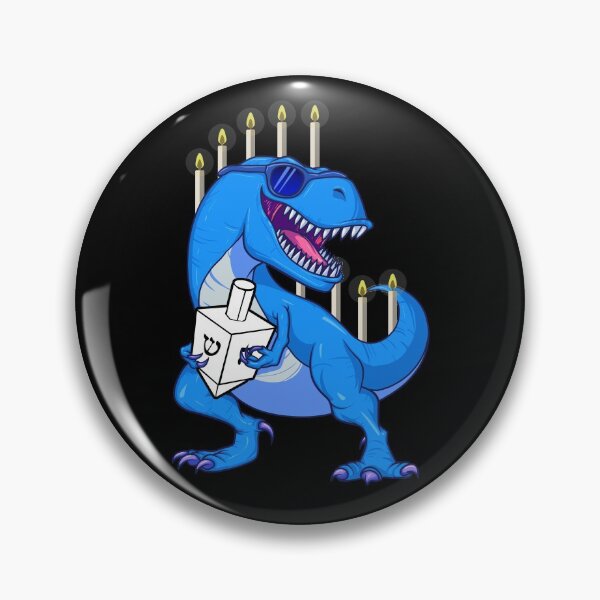 Artikelvorschau, T-Rex Menorah Holding Dreidel Jewish Dinosaur Hanukkah Gear entworfen und verkauft von DynamicDesign.
