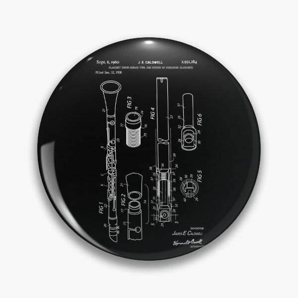 Item preview, Clarinet Schematic Blueprint School Band Clarinet Player Gear designed and sold by DynamicDesign.