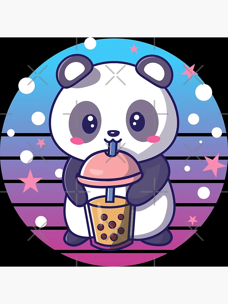 Kawaii Panda Boba Milk Tea' Poster, picture, metal print, paint by  AestheticAlex