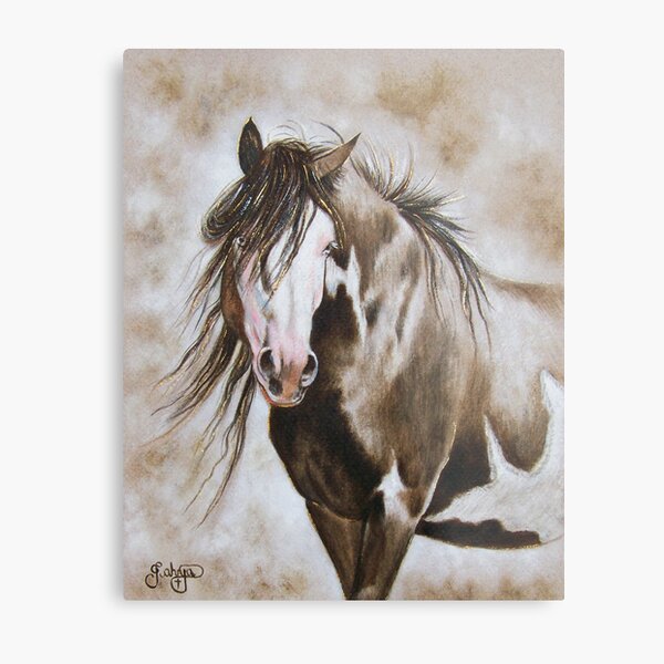 The Bald Faced Stallion Metal Print