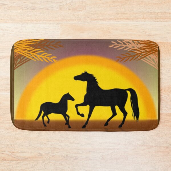 Item preview, Horses with Awesome Sunset Background designed and sold by CheeryDK.